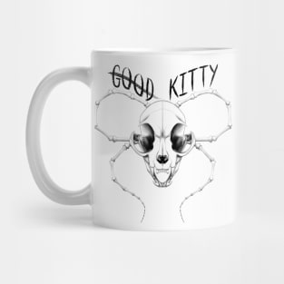 G̶o̶o̶d̶ Kitty Skull Black Text Transparent Mug